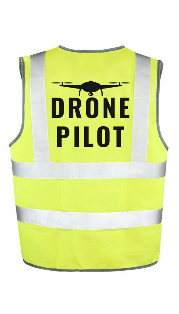 Veiligheidvest speciaal voor drone piloten met keuze uit meerdere teksten - Afbeelding 2