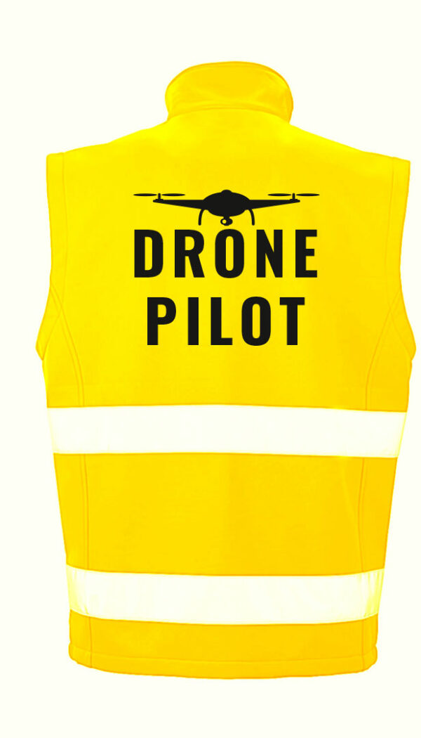 Softshell veiligheidsvest speciaal voor drone piloten - keuze uit meerdere teksten - Afbeelding 4