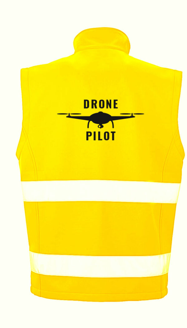 Softshell veiligheidsvest speciaal voor drone piloten - keuze uit meerdere teksten - Afbeelding 3